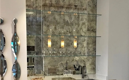 Large Antique Mirror Tiles for Bold, Sophisticated Feature Walls and Interiors