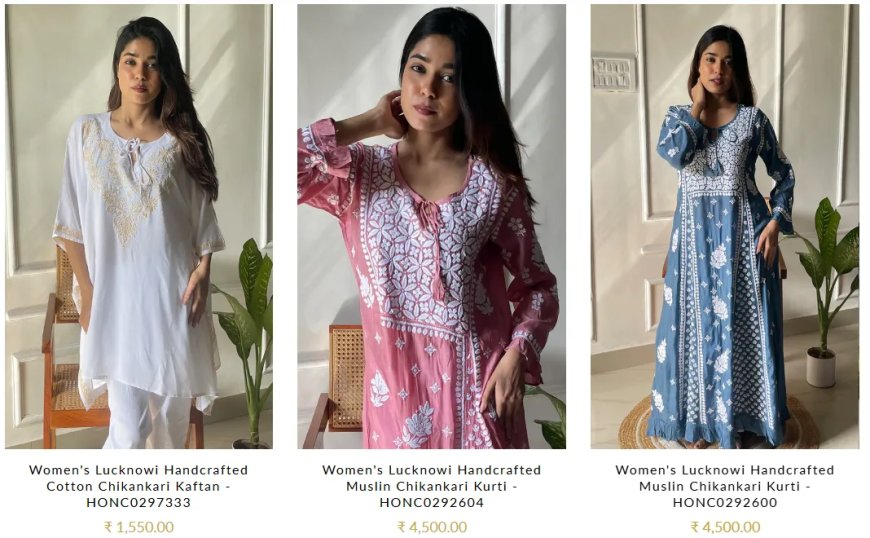Buy the Latest Chikankari Kurti, Lucknowi Chikan Kurti Online